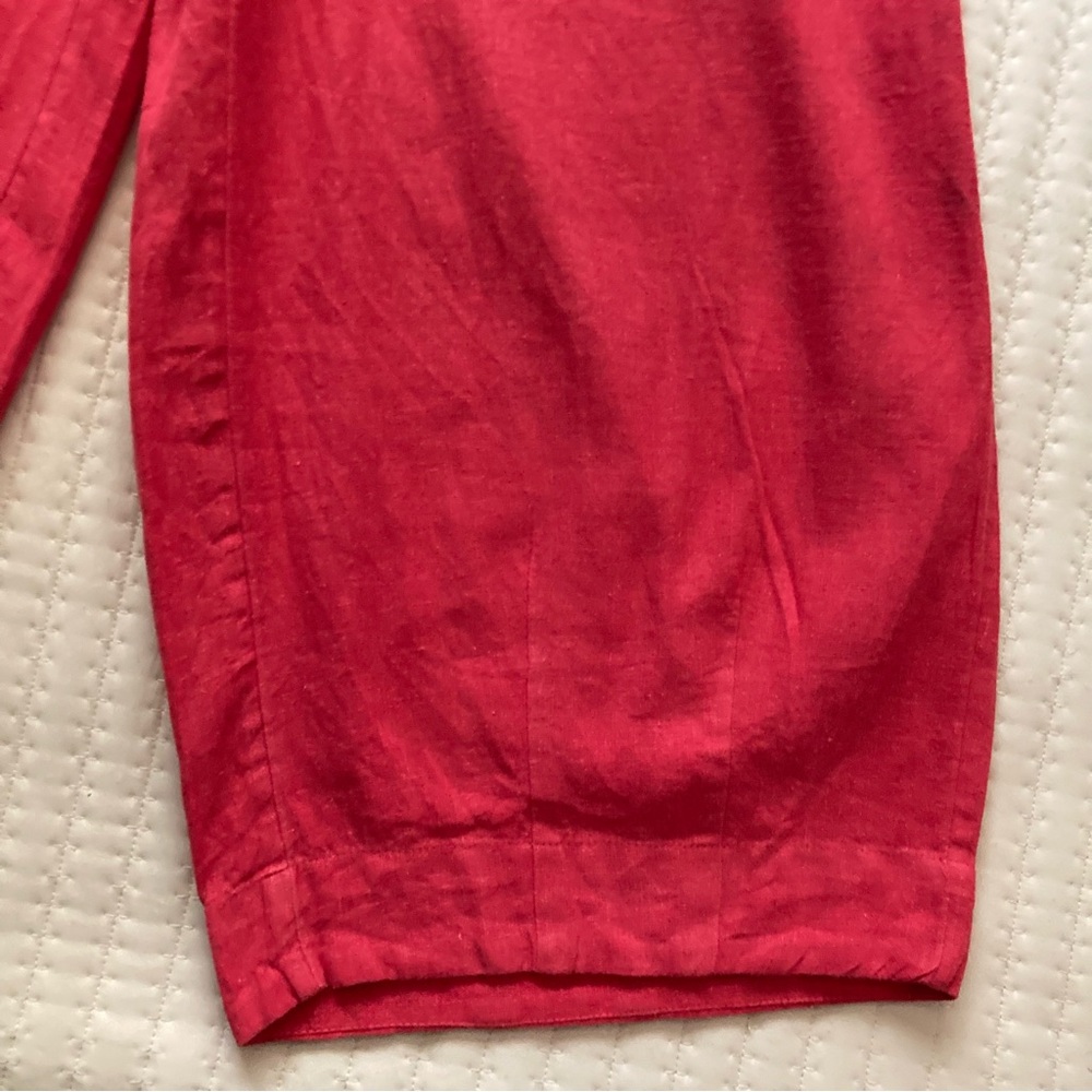 High-Waist Red Wide-Leg Pants - Picture 5 of 15